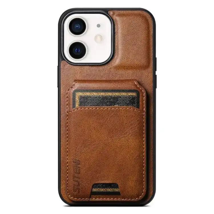 Suteni H02 Leather Wallet Stand Back Phone Case Suteni