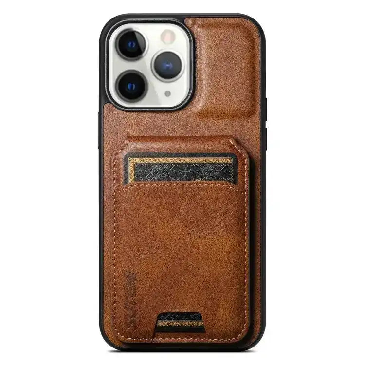 Suteni H02 Leather Wallet Stand Back Phone Case Suteni
