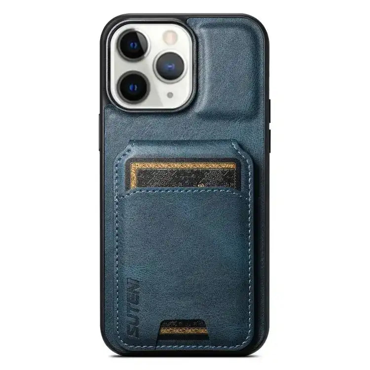 Suteni H02 Leather Wallet Stand Back Phone Case Suteni