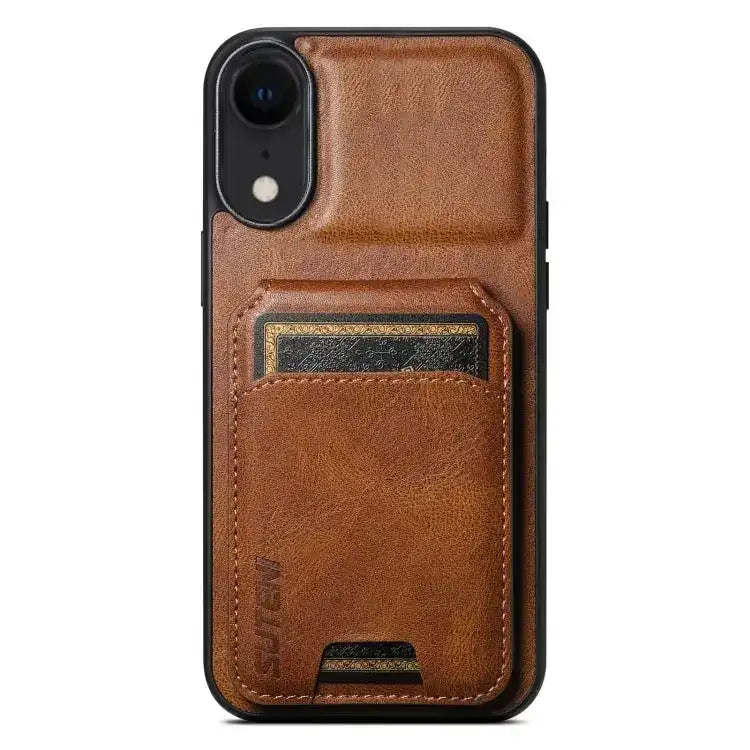 Suteni H02 Leather Wallet Stand Back Phone Case Suteni