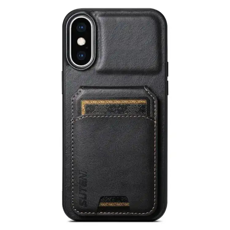 Suteni H02 Leather Wallet Stand Back Phone Case Suteni