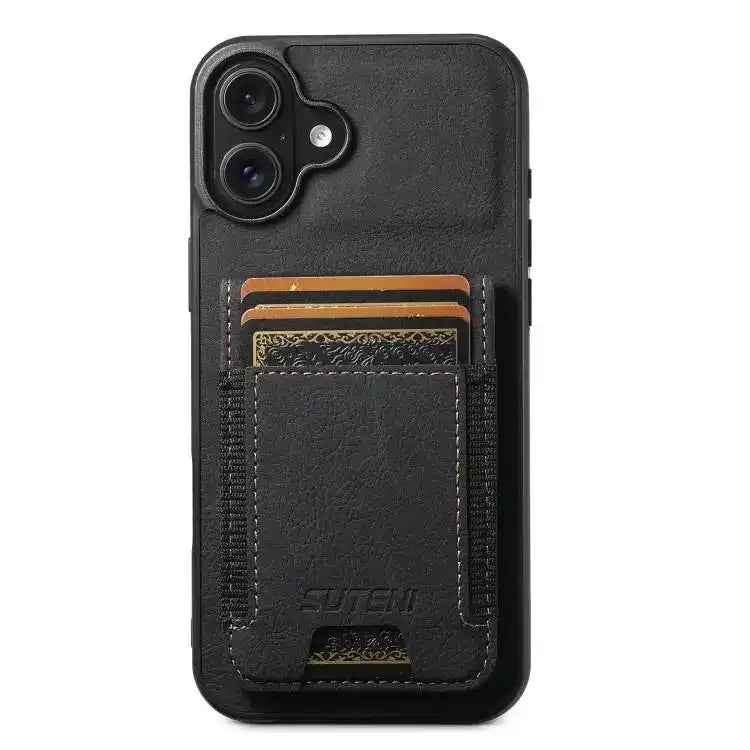 Suteni H03 Litchi Leather Card Bag Stand Back Phone Case Suteni