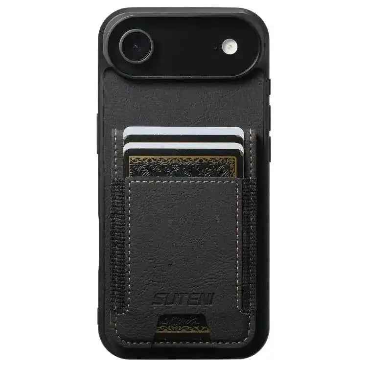 Suteni H03 Litchi Leather Card Bag Stand Back Phone Case Suteni