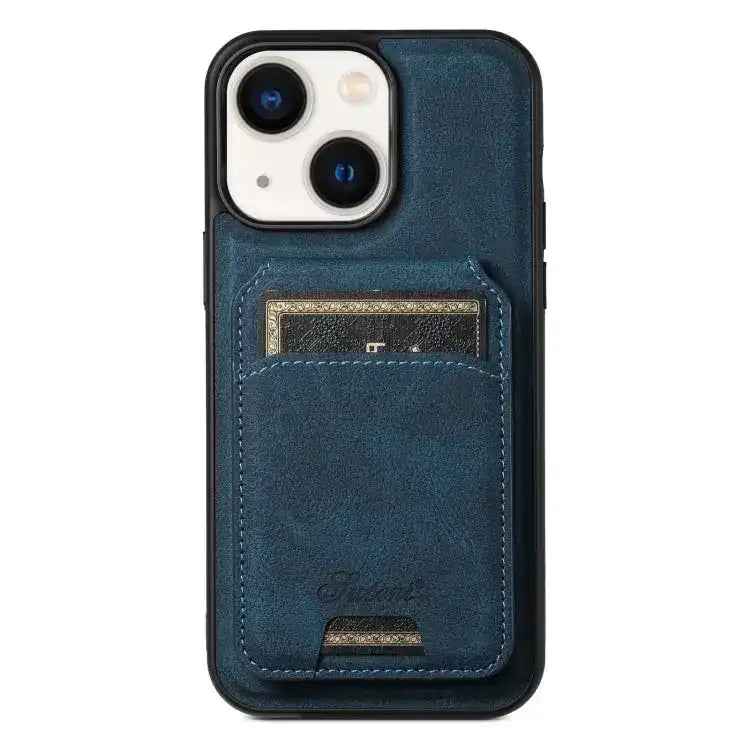 Suteni H17 Litchi Texture Leather MagSafe Detachable Wallet Phone Case