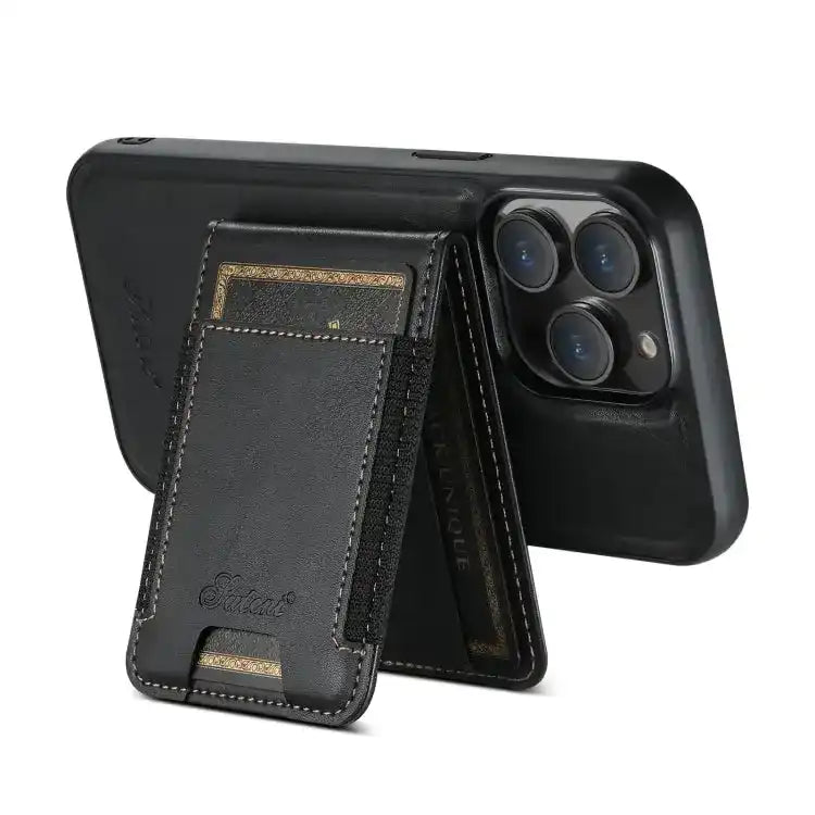 Suteni H17 Oil Eax Leather MagSafe Detachable Wallet Phone Case Suteni