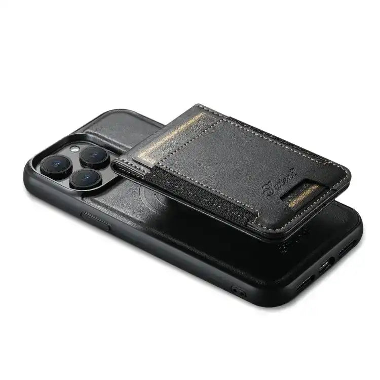 Suteni H17 Oil Eax Leather MagSafe Detachable Wallet Phone Case Suteni