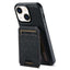 Suteni H18 Cross Grain MagSafe Wallet Leather Phone Case Suteni
