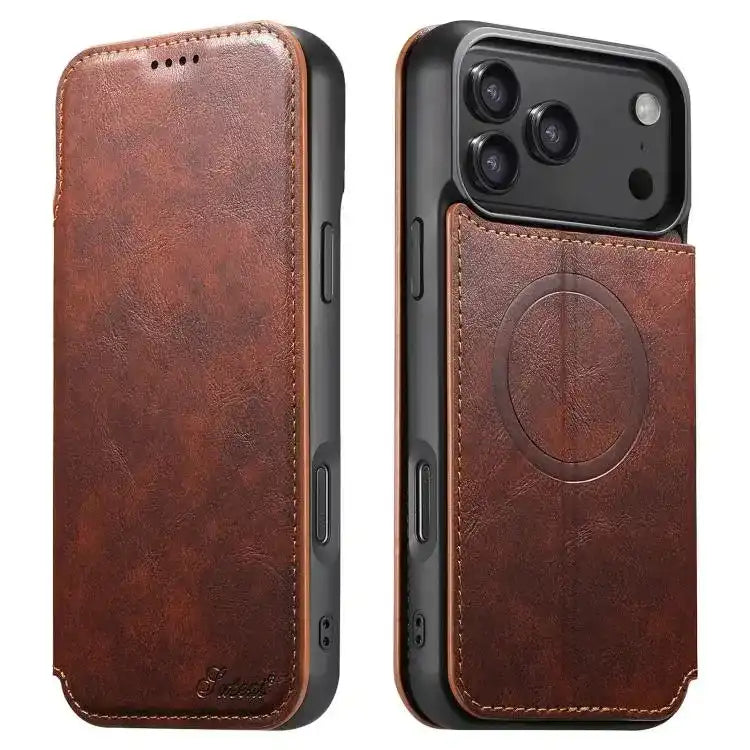 Suteni J05 Leather Magnetic MagSafe Phone Case Suteni