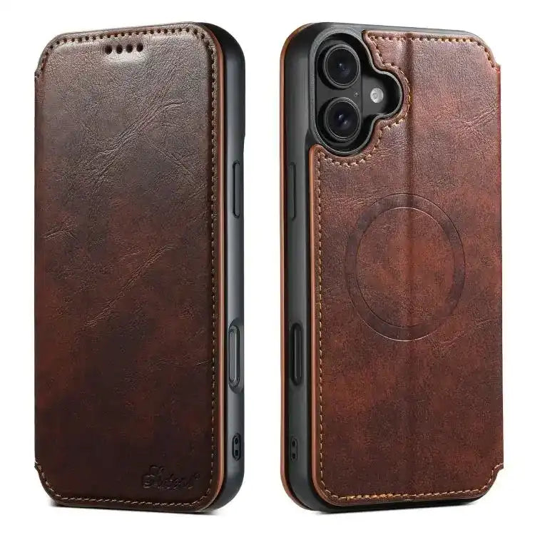 Suteni J05 Leather Magnetic MagSafe Phone Case Suteni