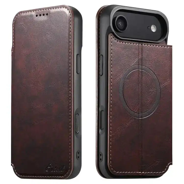 Suteni J05 Leather Magnetic MagSafe Phone Case Suteni
