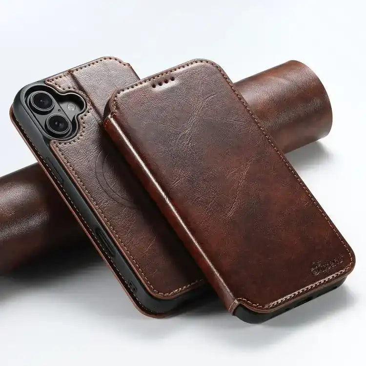 Suteni J05 Leather Magnetic MagSafe Phone Case Suteni