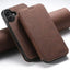 Suteni J06 Retro Matte Litchi Texture Leather MagSafe Phone Case Suteni