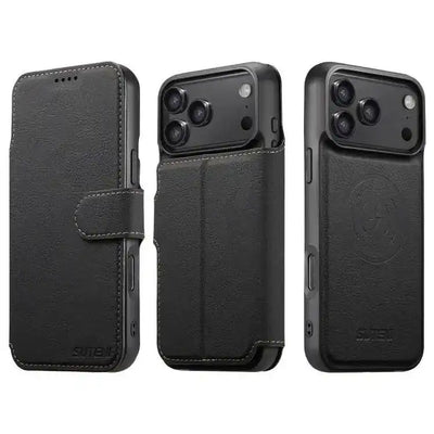 Suteni Q05 2-in-1 Multi-function MagSafe Wallet Litchi Leather Phone Case Suteni