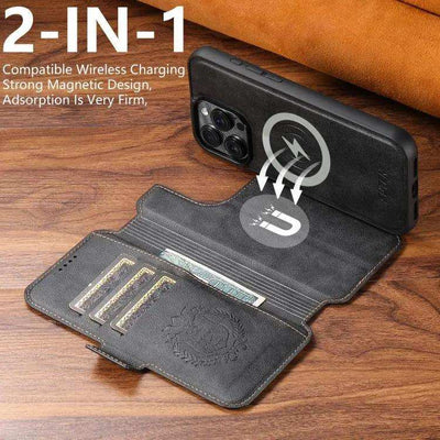 Suteni Q06 2-in-1 Multi-function Detachable Wallet MagSafe Phone Case Suteni