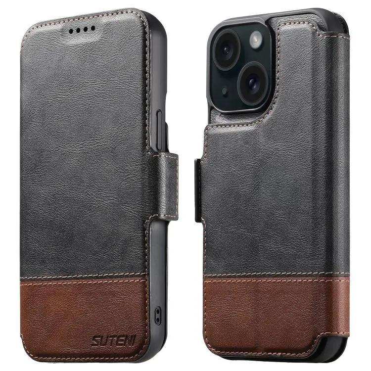 Suteni Q06 2-in-1 Multi-function Detachable Wallet MagSafe Phone Case Suteni