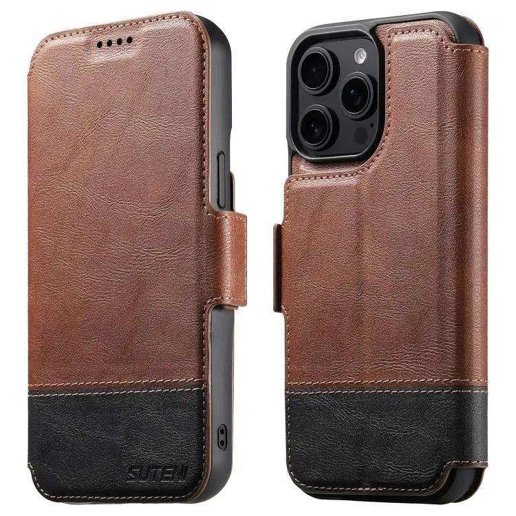 Suteni Q06 2-in-1 Multi-function Detachable Wallet MagSafe Phone Case Suteni