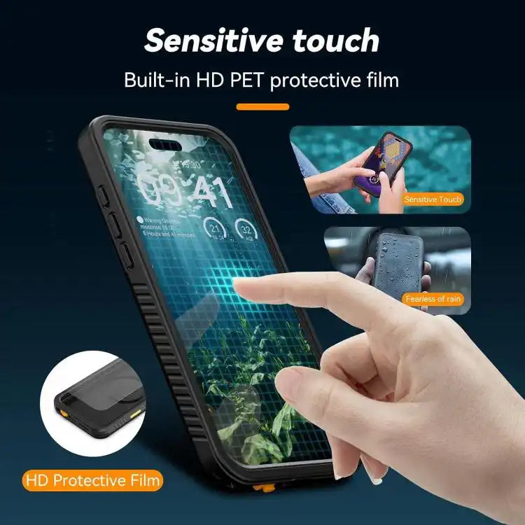 TELESIN IP68 Waterproof Case Submersible Touchscreen Phone Cover