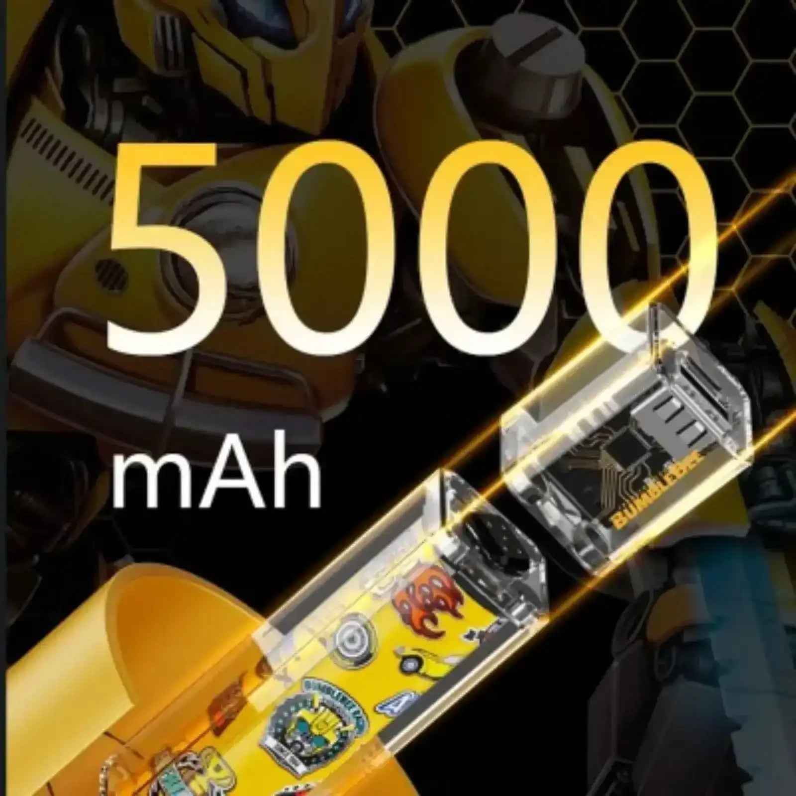 Transformers TF-D05 Removable Battery Charger Magnetic Power Bank 5000mAh-Yellow