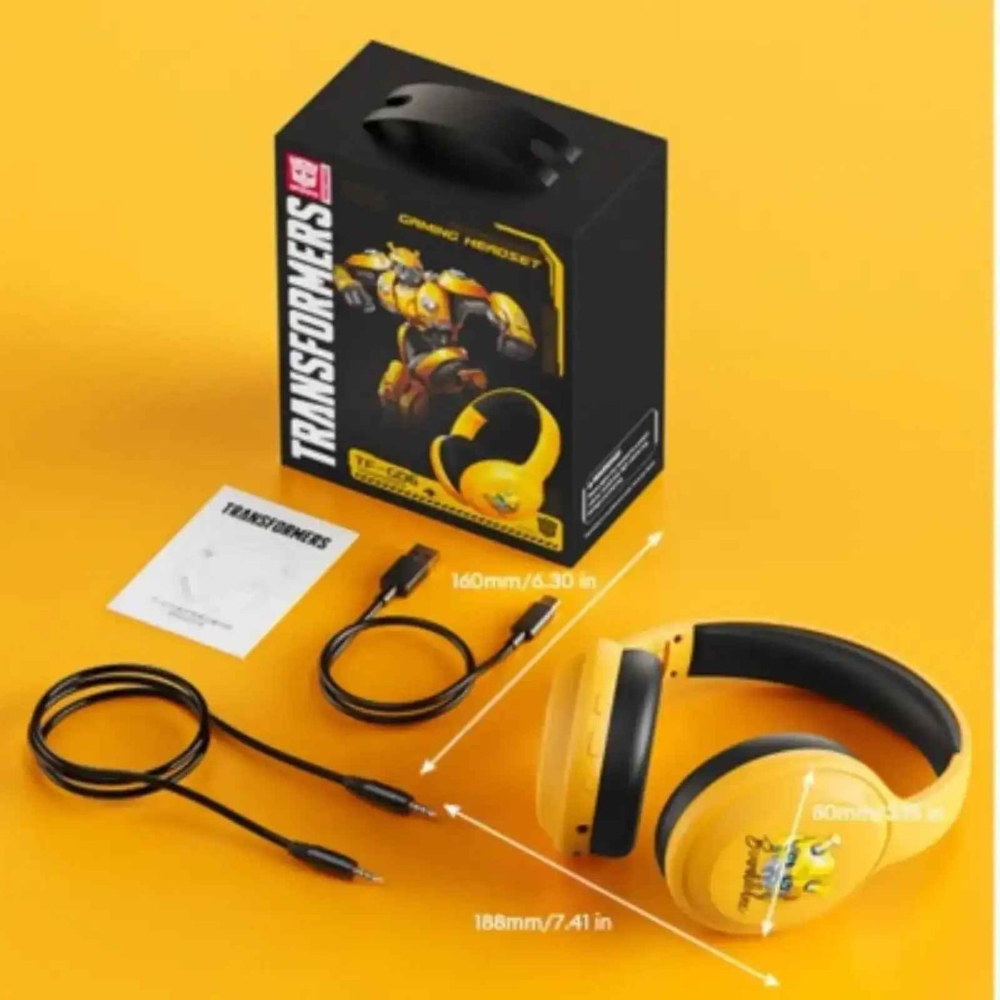 Transformers TF-G06 Wireless Bluetooth Gaming Headset-Yellow transformers