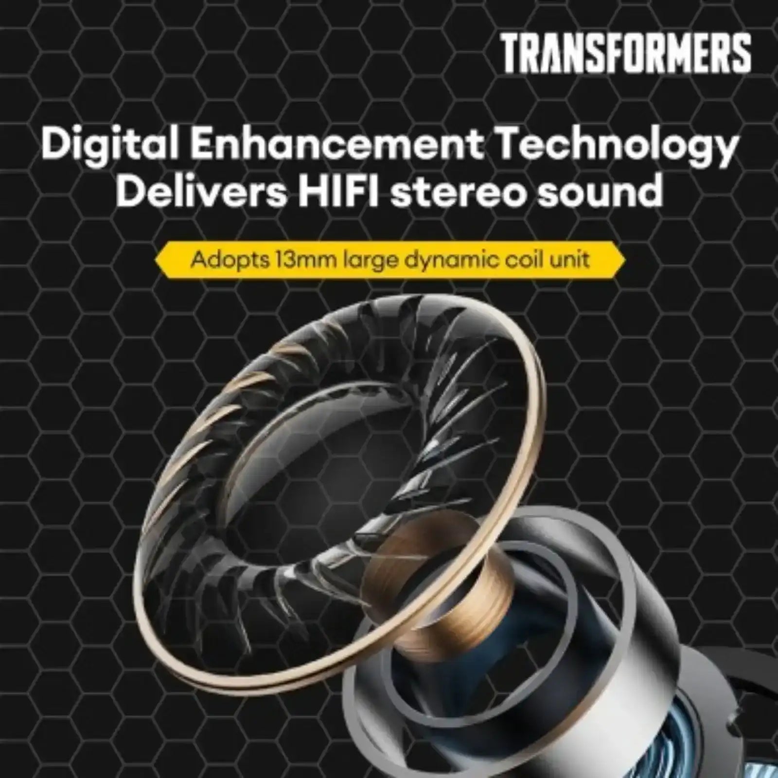Transformers TF-T06 TWS Bluetooth Earphones-Black transformers