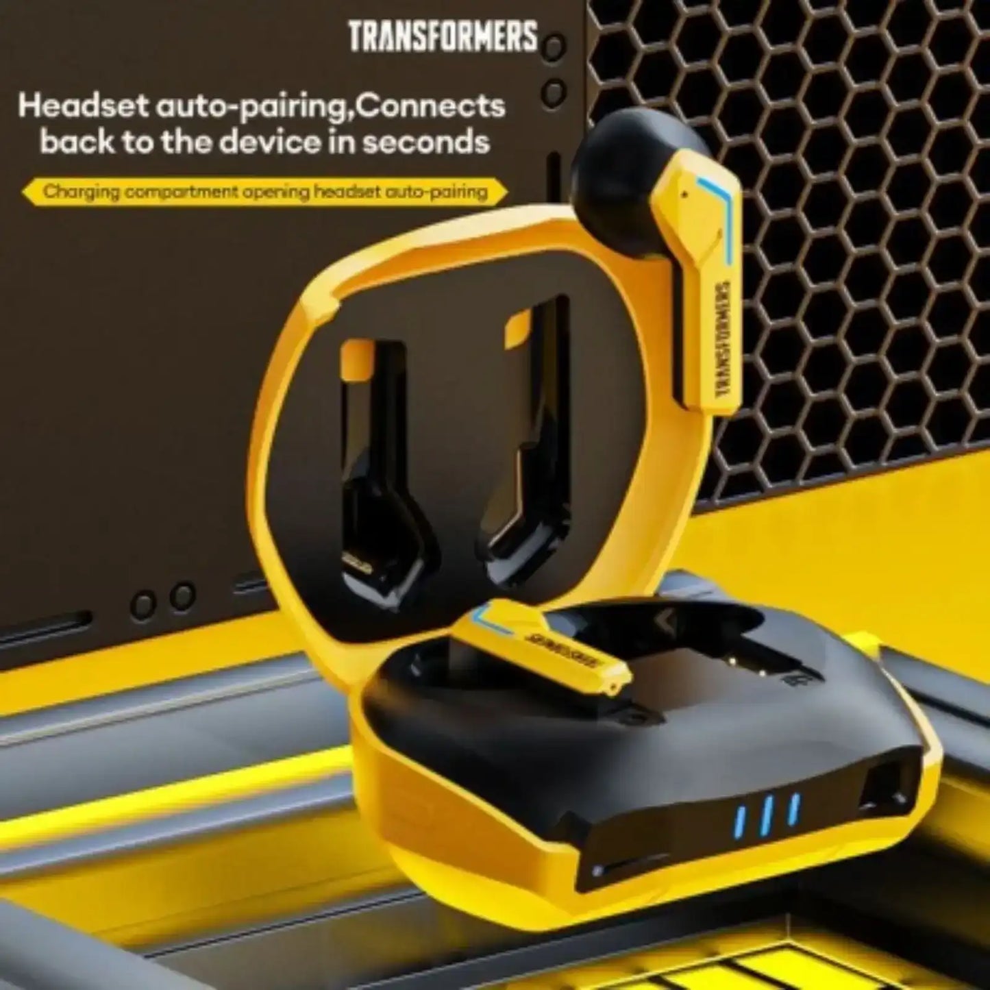 Transformers TF-T06 TWS Bluetooth Earphones-Yellow transformers