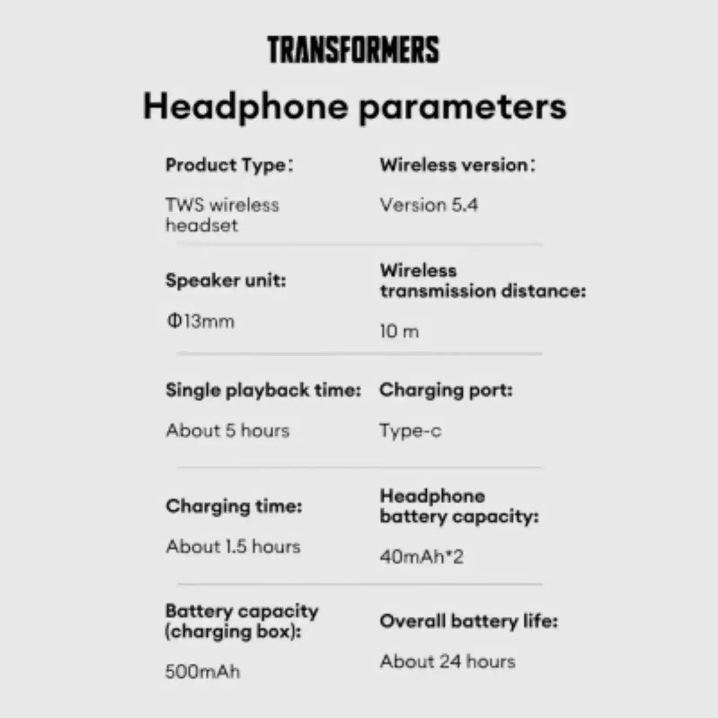 Transformers TF-T27 ANC Active Noise Cancellation Earphones-Silver transformers