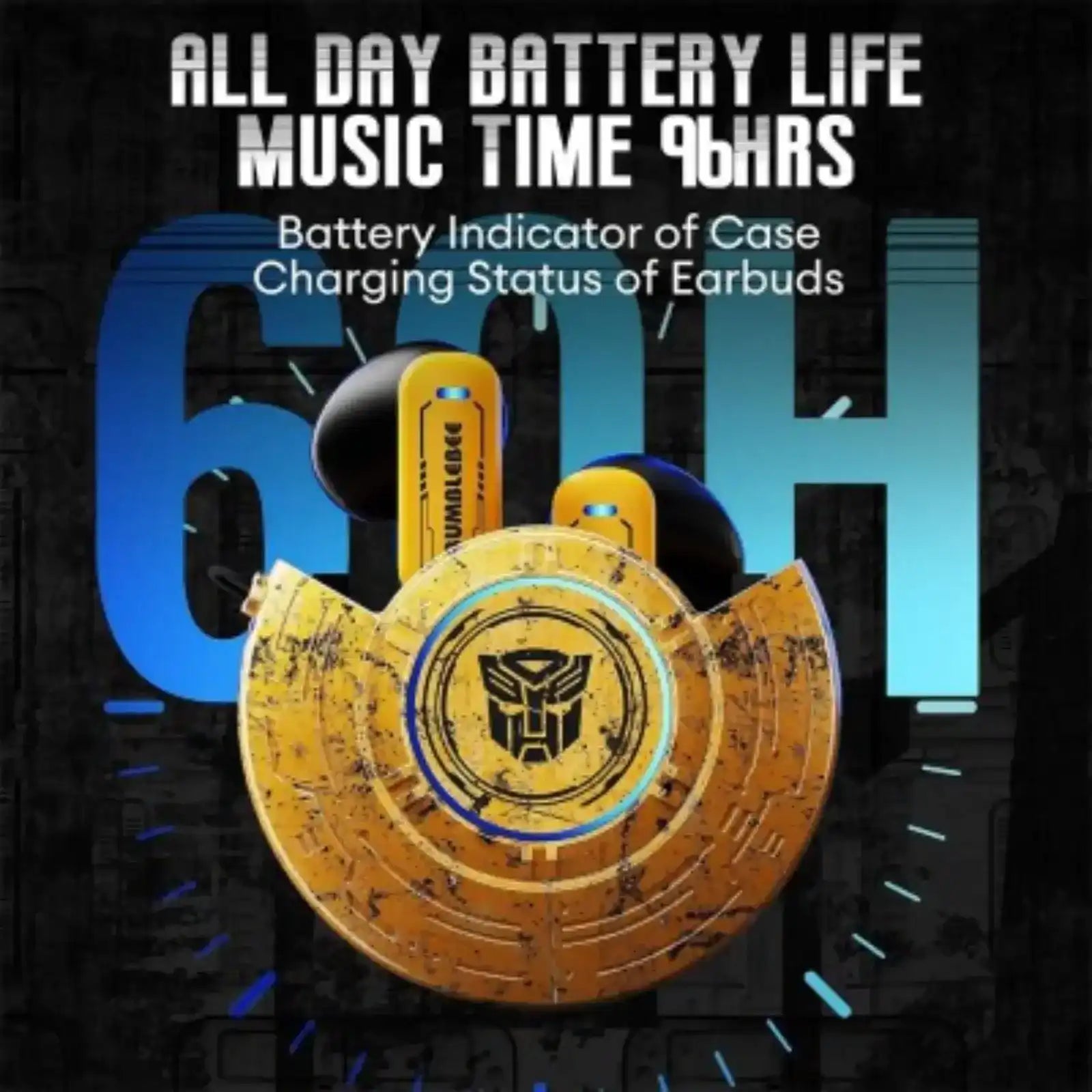 Transformers TF-T31 Bluetooth Earphone Surround Sound-Yellow transformers