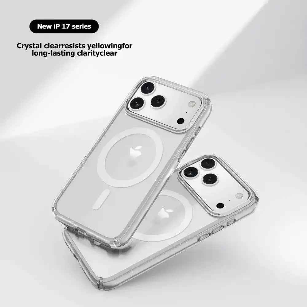 UTIA Ultimake Shockproof Transparent Case Cover With Magnetic Ring for iPhone 17