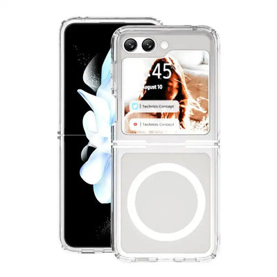 Ultimake Shockproof Transparent Case Cover With Magnetic Ring for Samsung Galaxy Z Flip6-Transparent Redefine