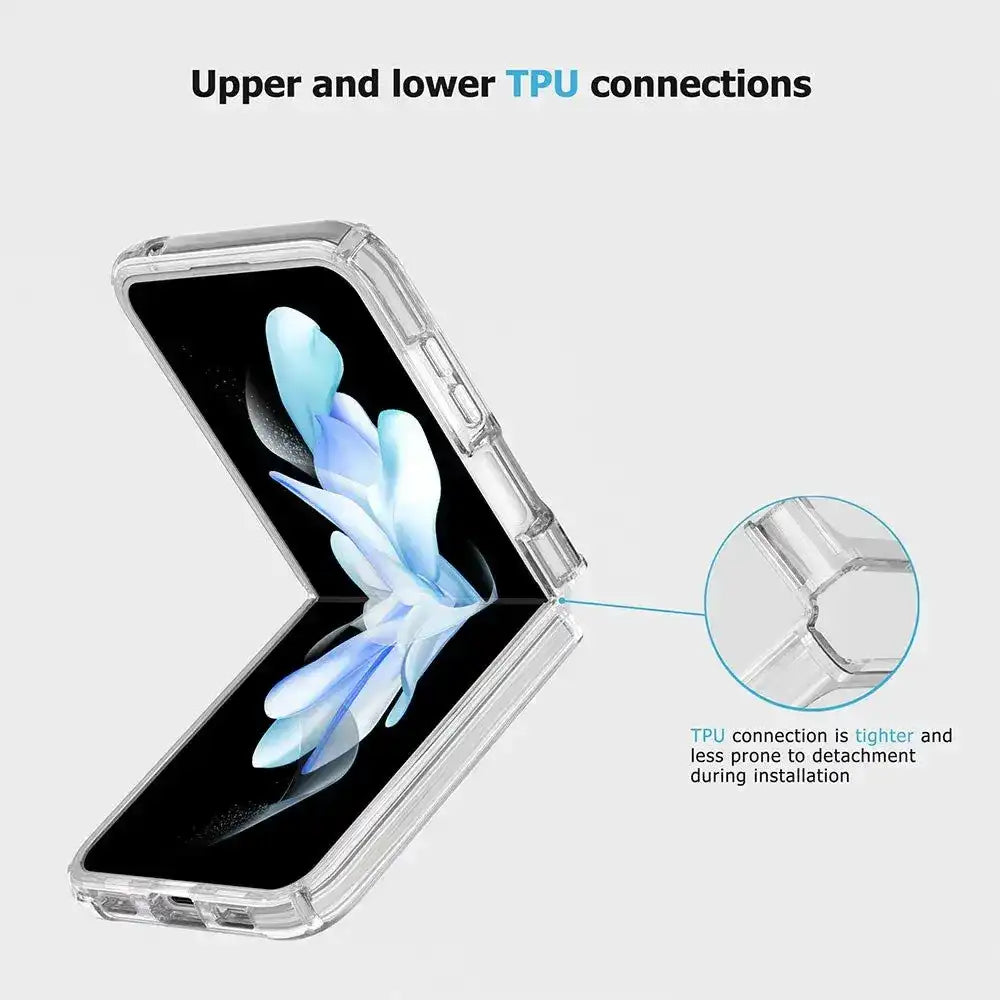 Ultimake Shockproof Transparent Case Cover With Magnetic Ring for Samsung Galaxy Z Flip6-Transparent Redefine