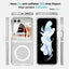 Ultimake Shockproof Transparent Case Cover With Magnetic Ring for Samsung Galaxy Z Flip7-Transparent