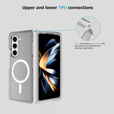 Ultimake Shockproof Transparent Case Cover With Magnetic Ring for Samsung Galaxy Z Fold6-Transparent Redefine