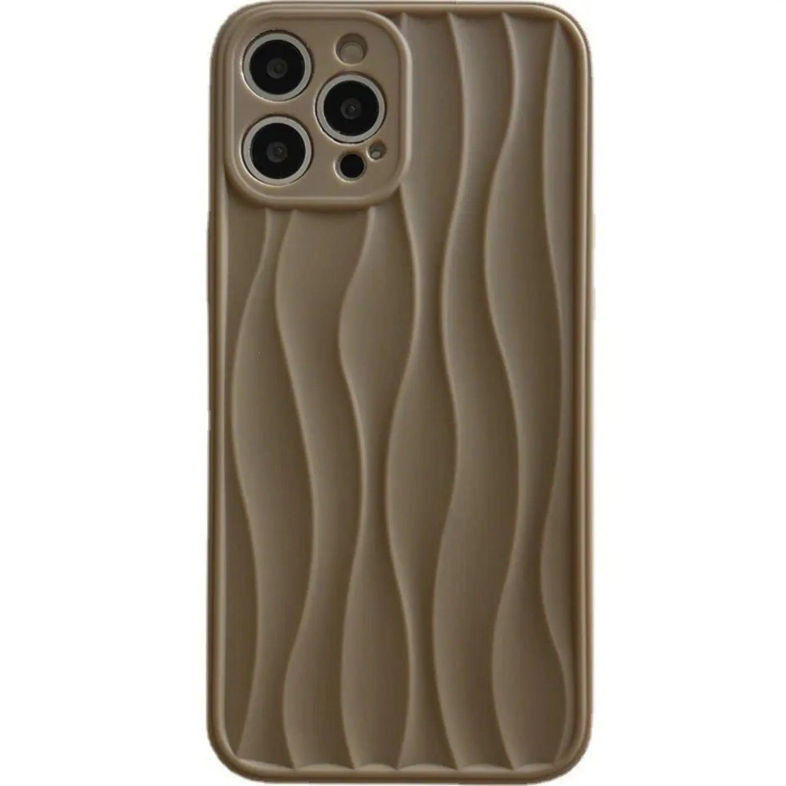 Milk Coffee Color Corrugated Mobile Phone Shell - MyMobile