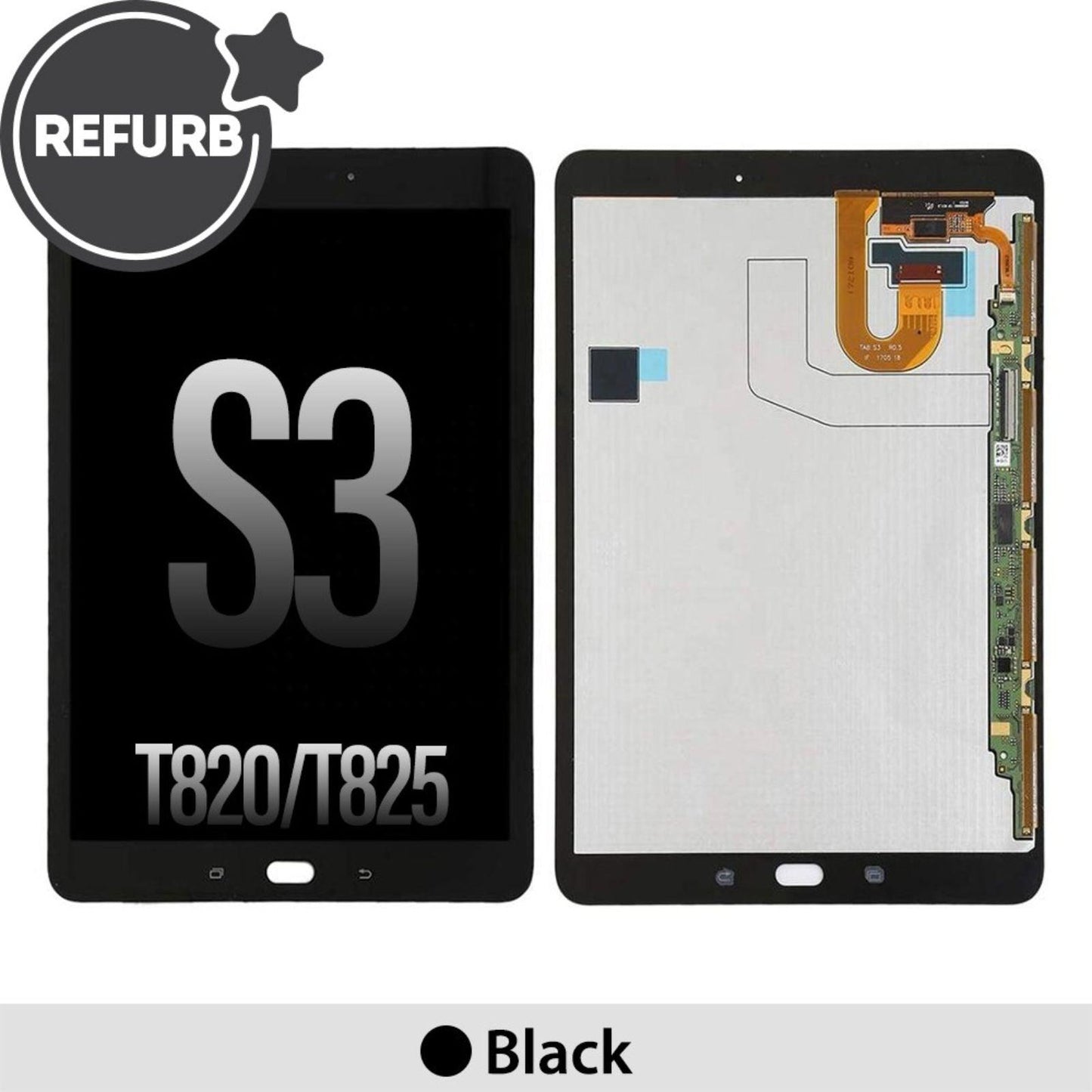 REFURB LCD Screen Repair for Samsung Galaxy Tab S3 9.7 T820 (Wi-Fi) T825 (3GLTE) -Black MyMobile