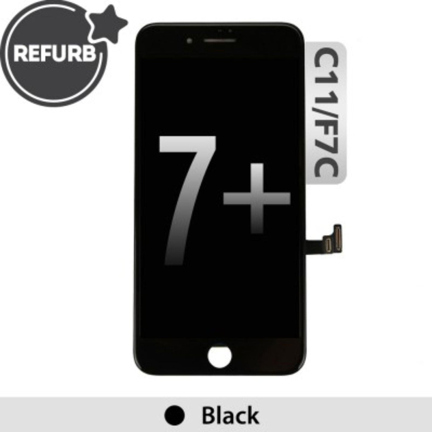 REFURB LCD Screen Repair for iPhone 7 Plus (Toshiba, C11 F7C) -Black MyMobile