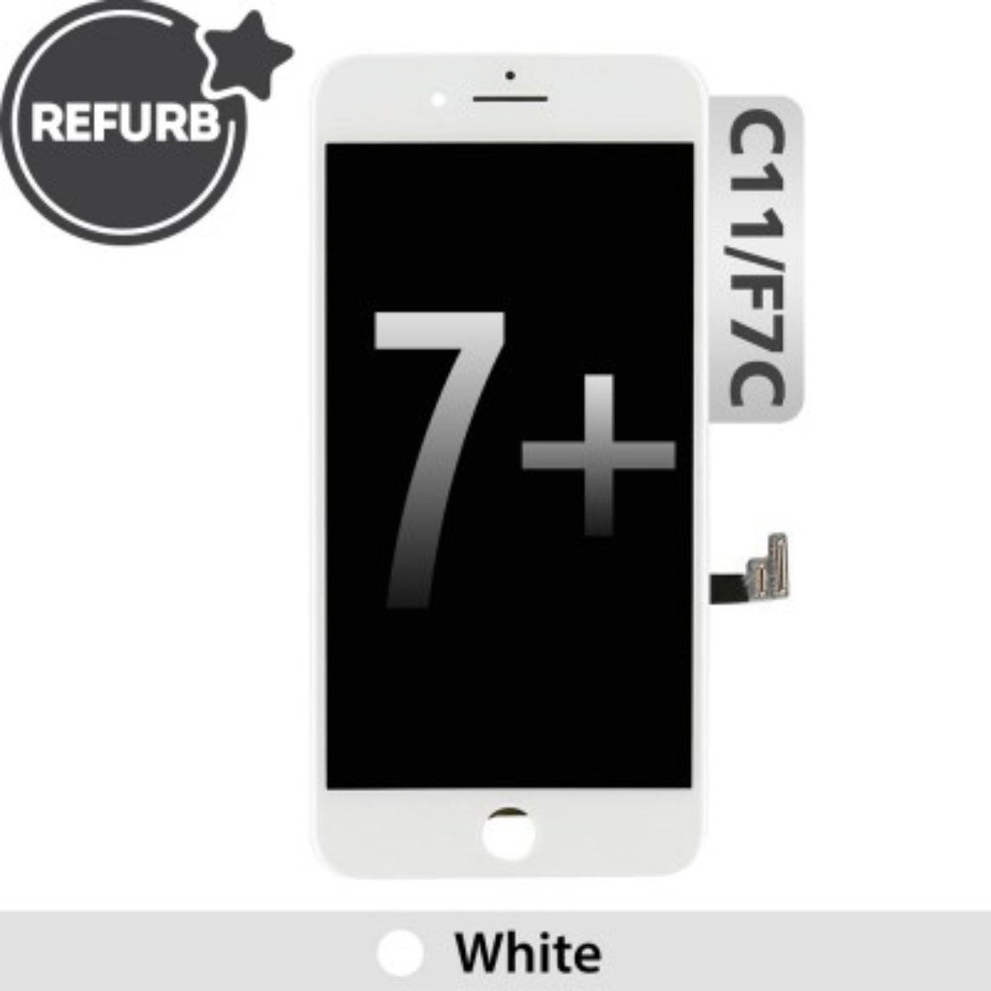 REFURB LCD Screen Repair for iPhone 7 Plus (Toshiba, C11 F7C) -White MyMobile