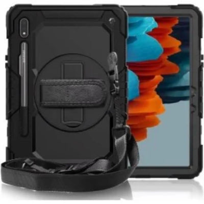 Pure Guardian 2 Case Samsung Tab A 10.1 2019 - Black With Strap And In-build Screen Guard Pure Guardian