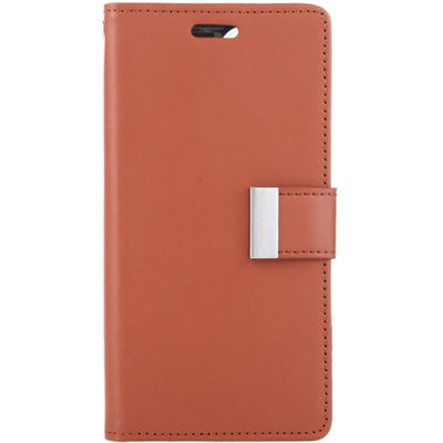 Mercury Rich Diary Case for iPhone 15 Plus Brown