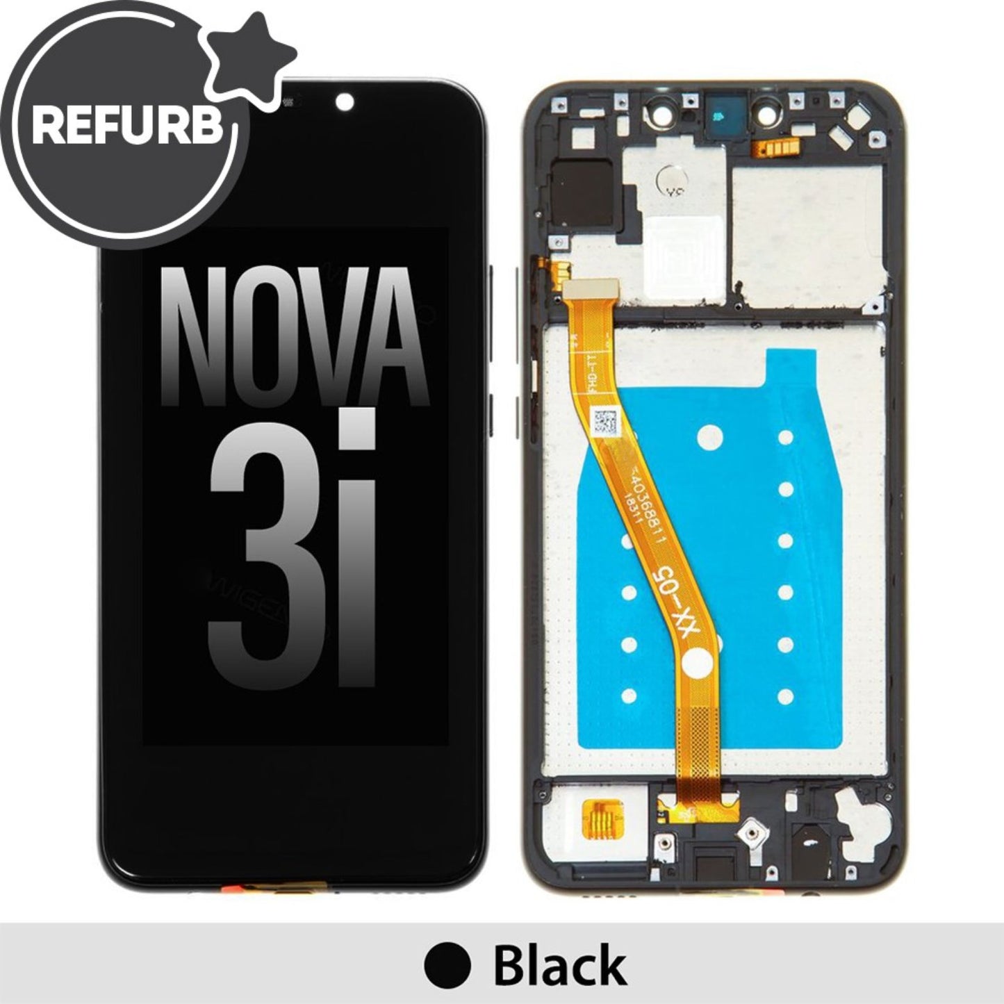 REFURB LCD Screen Repair for Huawei Nova 3i -Black MyMobile