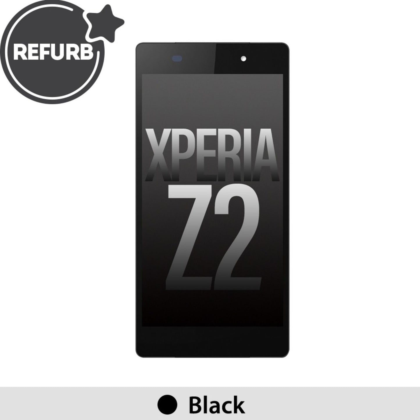 (Refurbished) LCD Screen Repair for Sony Xperia Z2 D6502 D6503 D6543 L50W D6502D with Frame -Black MyMobile