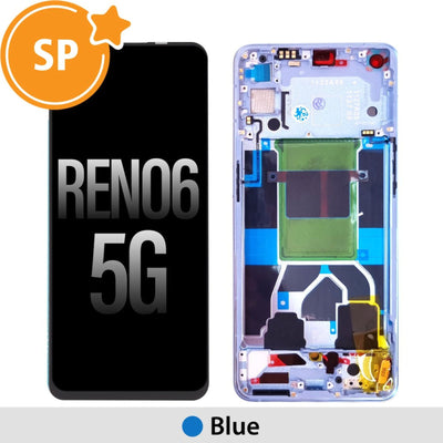 (Service Pack) LCD Screen Repair for OPPO Reno6 5G 4907750 with Frame -Blue MyMobile