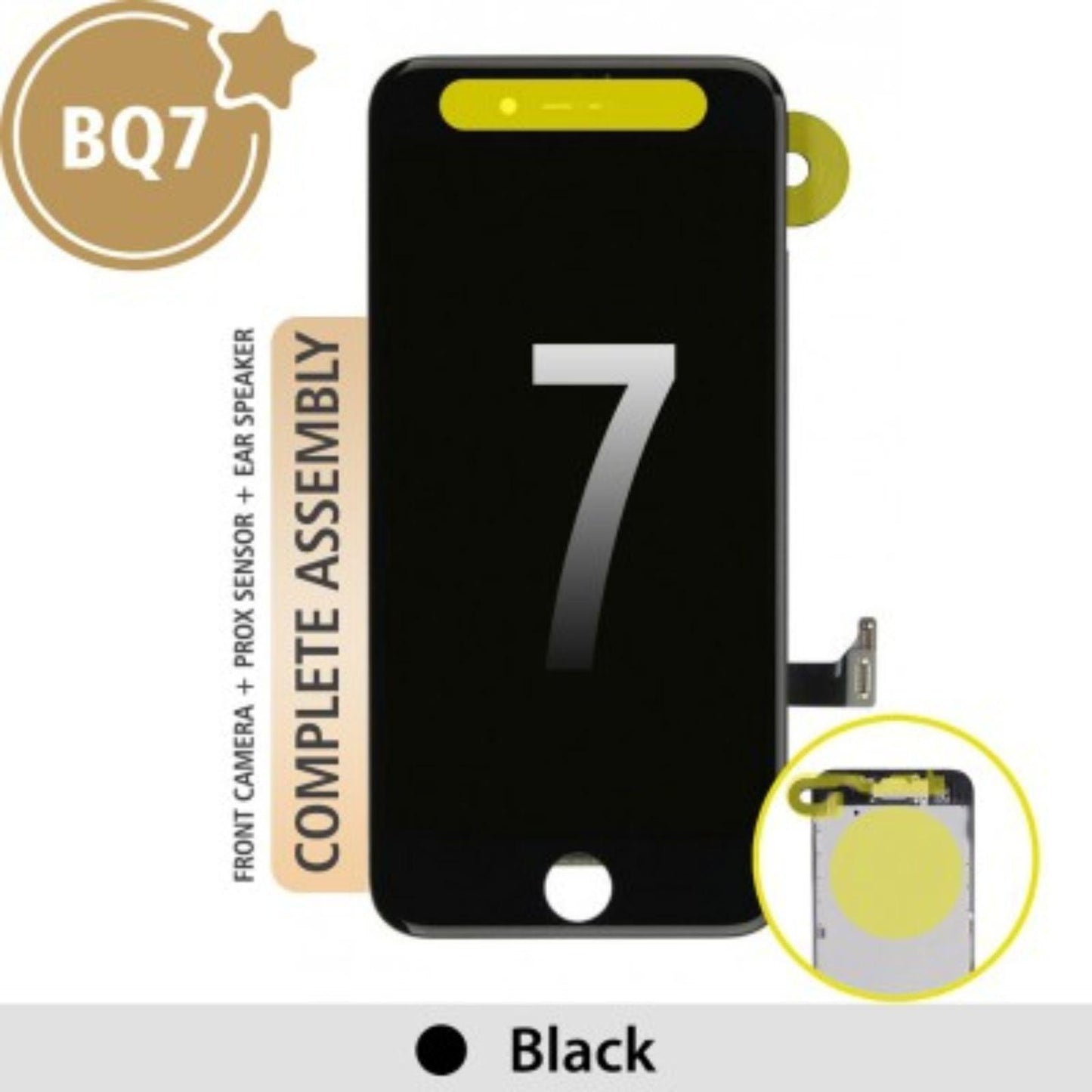 BQ7 Full LCD Screen Repair for iPhone 7 Screen -Black MyMobile