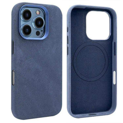 VIETAO Retro Denim Texture PU Leather MagSafe Phone Case VIETAO