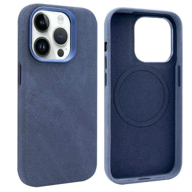 VIETAO Retro Denim Texture PU Leather MagSafe Phone Case VIETAO