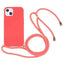Wheat Straw TPU Shockproof Phone Case with Neck Lanyard