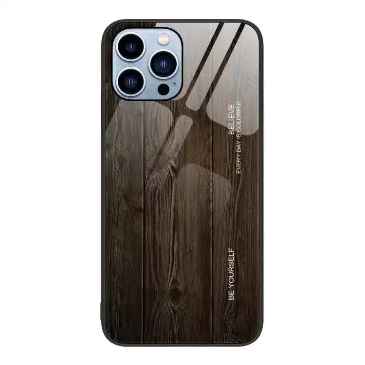 Wood Grain Glass Phone Case MyMobile