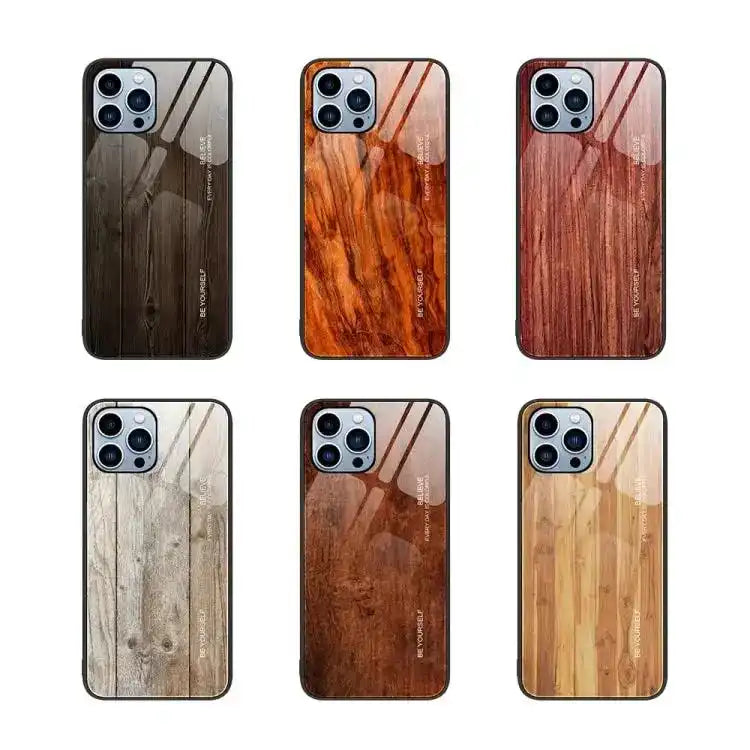 Wood Grain Glass Phone Case MyMobile