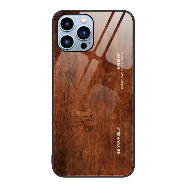 Wood Grain Glass Phone Case MyMobile