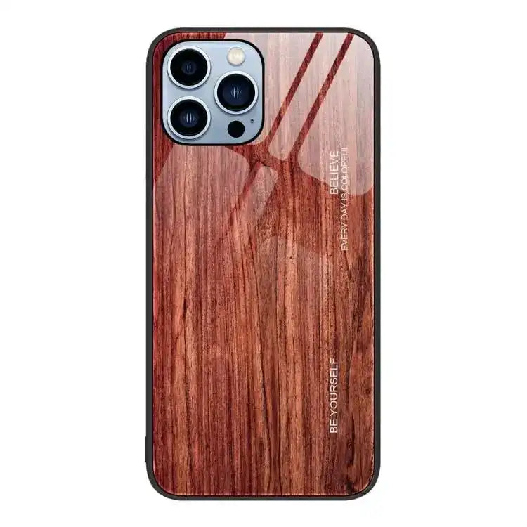 Wood Grain Glass Phone Case MyMobile
