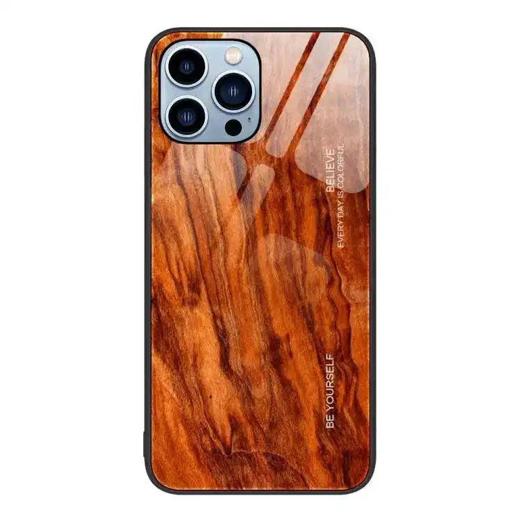 Wood Grain Glass Phone Case MyMobile